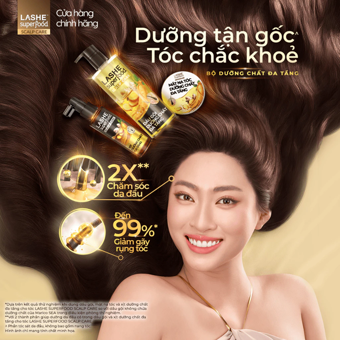  Mặt Nạ Tóc Dưỡng Chất Đa Tầng LASHE SUPERFOOD SCALP CARE 220G 