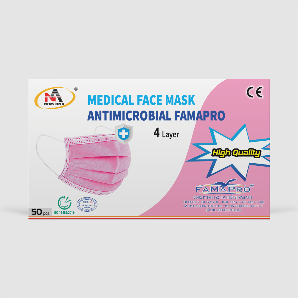  Khẩu trang y tế Cô Gái Famapro 4 lớp 