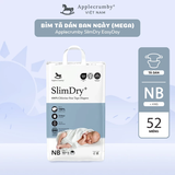  Bỉm tã dán ngày Applecrumby Slimdry Easyday Tape size NB - XL thoải mái và êm ái cho bé 
