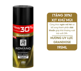  Xịt khử mùi cho nam toàn thân ngăn mồ hôi và mùi cơ thể Romano 150ml / 195ml 