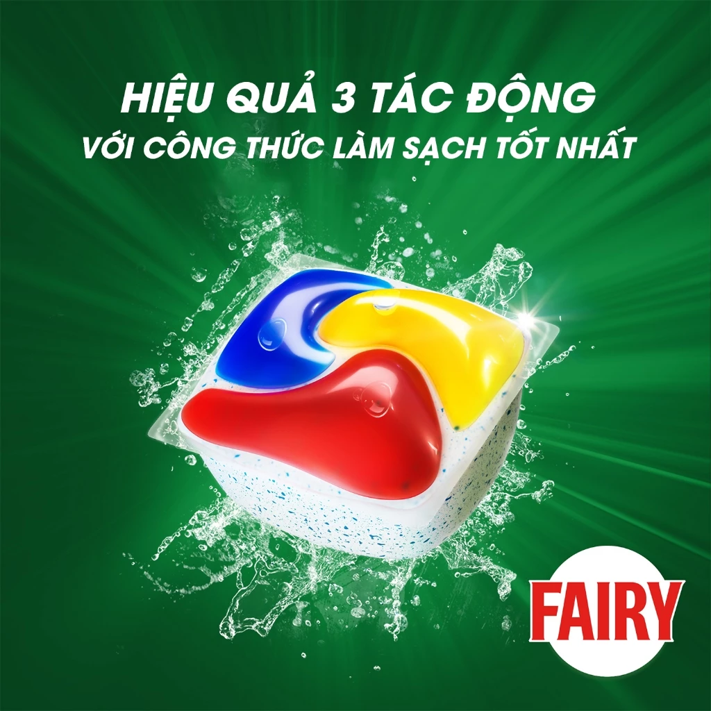 Viên rửa chén FAIRY Platinum Plus Pre-wash đánh bật dầu mỡ & vết cháy khét cứng đầu chỉ 30 phút, túi 42 viên - Châu Âu 
