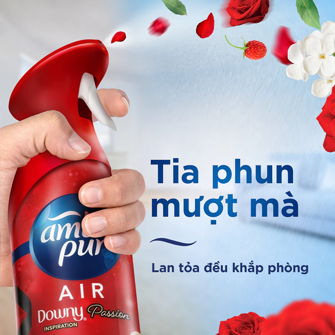  Xịt Phòng Khử Mùi AMBI PUR Hương Nước Hoa Downy Đam Mê 185ml 