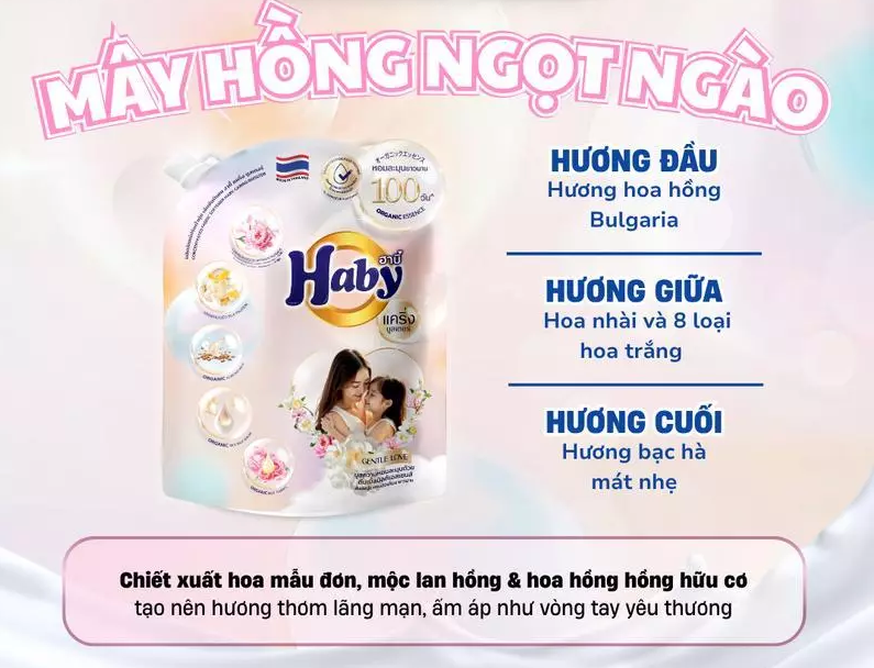  Nước Xả Vải HABY CARING BOOSTER Nội địa Thái Lan 20ml - 500ml - 1.8L - Đậm Đặc Dịu Nhẹ An Toàn Hương Hoa Nhật Bản 