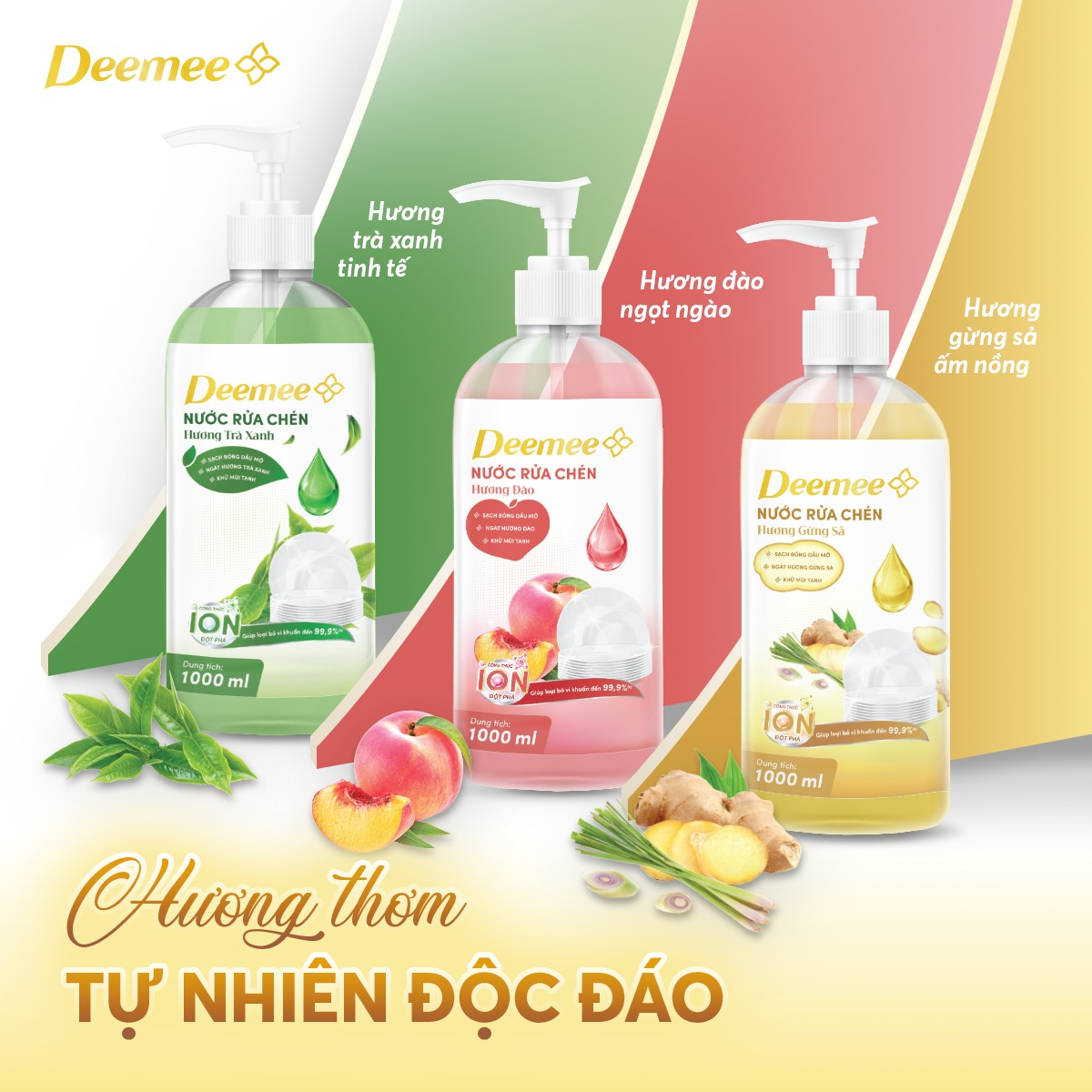  Nước Rửa Chén Deemee 1000ml 