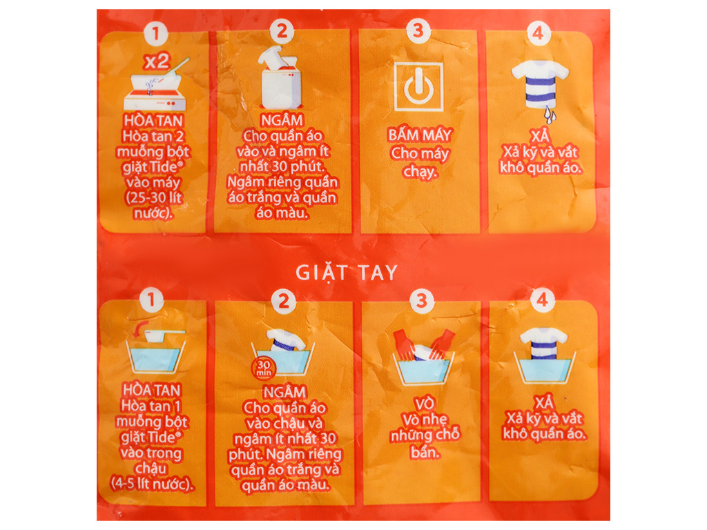  Bột giặt Tide trắng đột phá hương Downy 330g - 690g - 2.5kg 