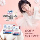  Băng vệ sinh mỏng có cánh Sofy Organic 23cm 100% Cotton 15 miếng 