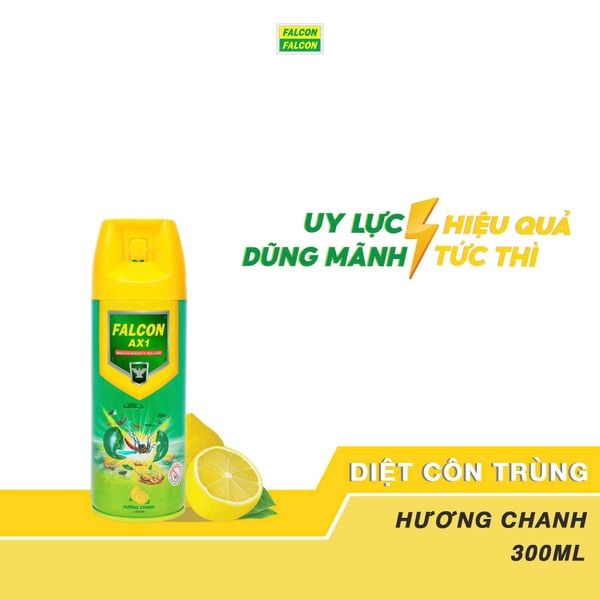  Bình xịt côn trùng FALCON AX1 300ml hương chanh 