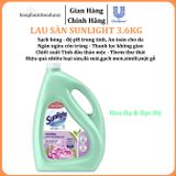  Nước lau sàn Sunlight tinh dầu thảo mộc hương hoa lily và hương thảo can 3.6kg 