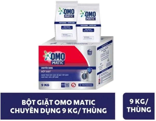  Bột giặt Omo Matic 9 Kg chuyên dụng Giặt ủi/ Nhà hàng/ Khách sạn/ Bệnh viện 