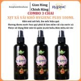  Xịt xả vải khô HygienC Plus lưu hương nước hoa, mềm vải, khử mùi hôi ẩm mốc tốt 