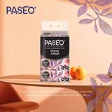  [Lốc 4 Gói] Khăn Giấy Lau Mặt PASEO 250 Tờ/Gói Mềm Mịn Không Bụi An Toàn Cho Da Nhạy Cảm (2 Lớp) 