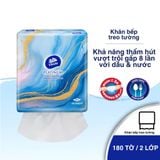  Khăn bếp treo tường Vinda Platinum (gói 180 tờ) bền dai cao cấp 2 lớp - thương hiệu Đức 