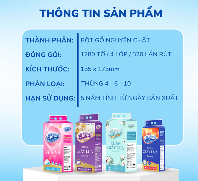 Giấy Rút Đáy Đa Năng Elene 4 Lớp Cao Cấp, Mềm Mịn, An Toàn 