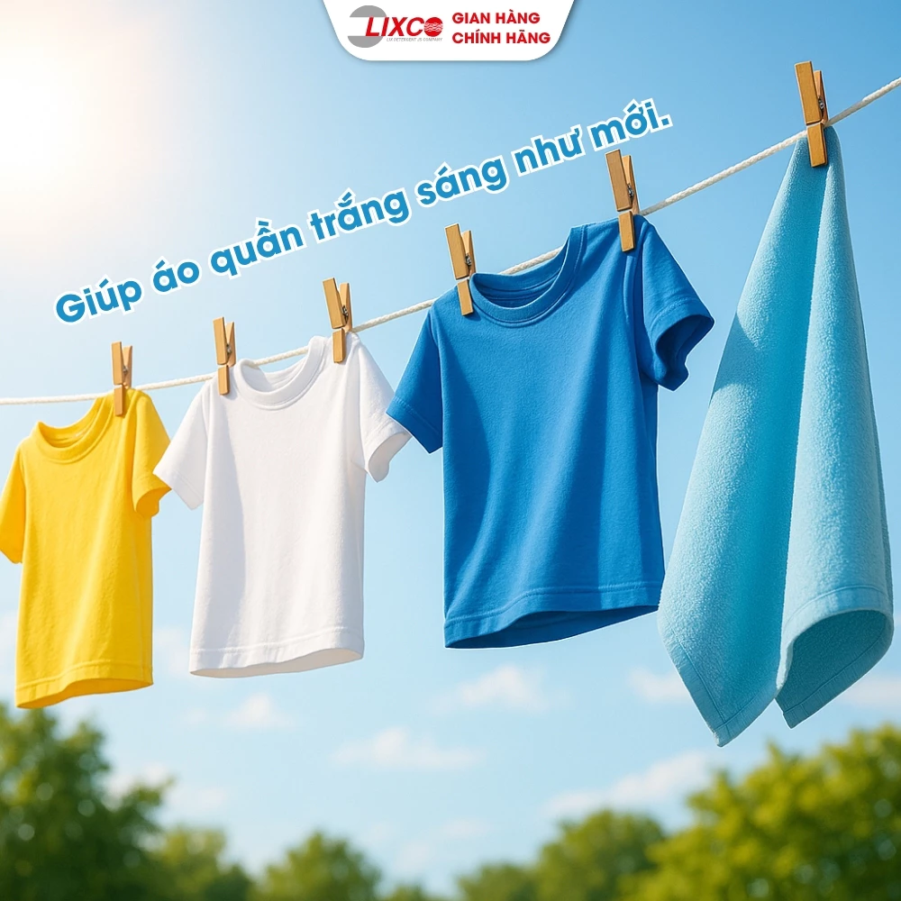  Bột giặt Lix Sạch Thơm hương hoa khử mùi hôi, ẩm mốc dùng cho giặt tay và giặt máy 2-5.5kg 