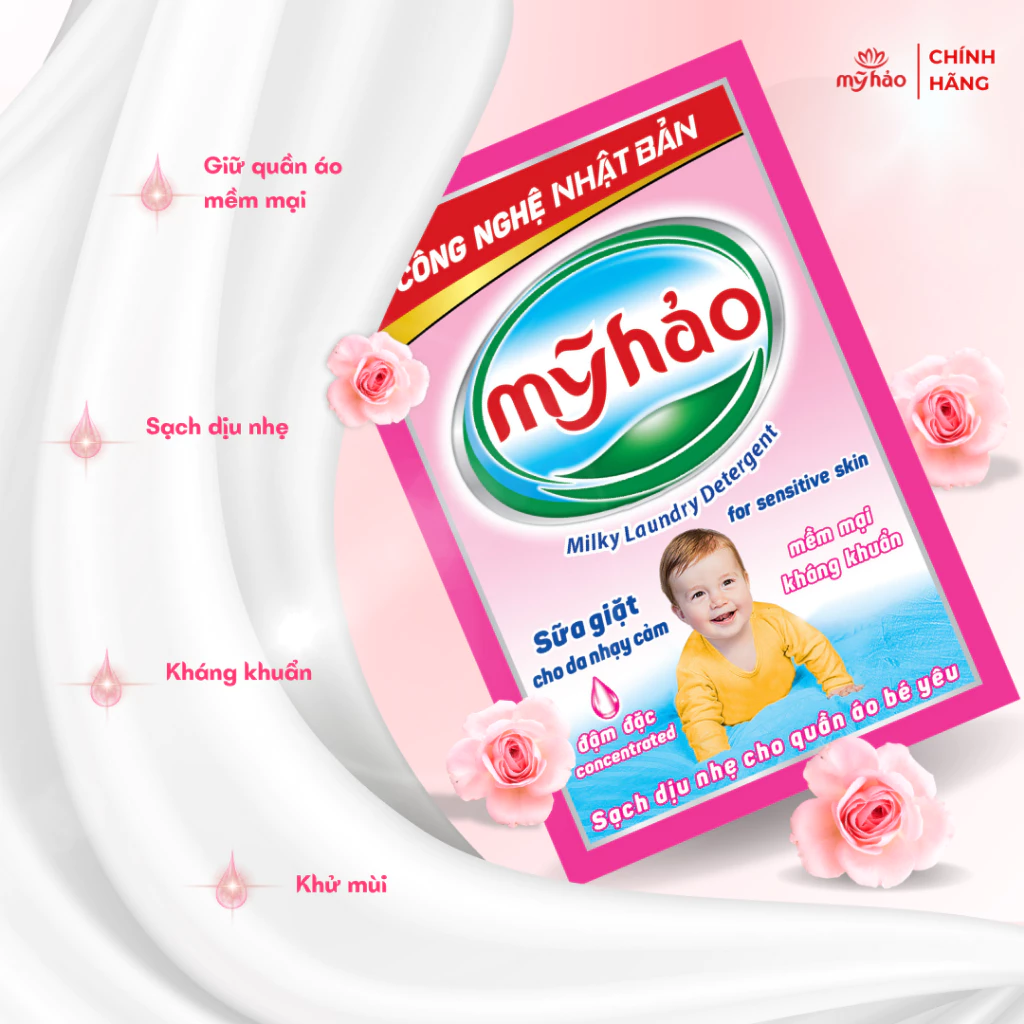  Nước Giặt 5X Đậm Đặc Mỹ Hảo Tiết Kiệm Và Tiện Lợi Gói 38g x 200 gói/ thùng 