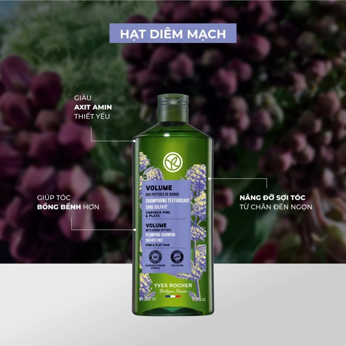  Dầu gội thiên nhiên Không Sulfate Không Silicone Yves Rocher Shampoo 300ml 