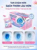  Viên Sạch Bồn Cầu Geto Hương Đào viên thả bồn cầu tẩy sạch mảng bám, khử mùi diệt vi khuẩn 50G/gói 