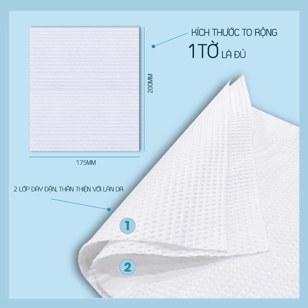  Khăn Giấy Đa Năng MyLan Gấu Trúc Rút Đáy Cao Cấp Dập Vân 4D Mềm Dai 330 Lượt Rút 200mm x 175mm 