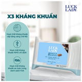  Khăn ướt Luck lady 25 tờ, Tẩy trang, dưỡng da 