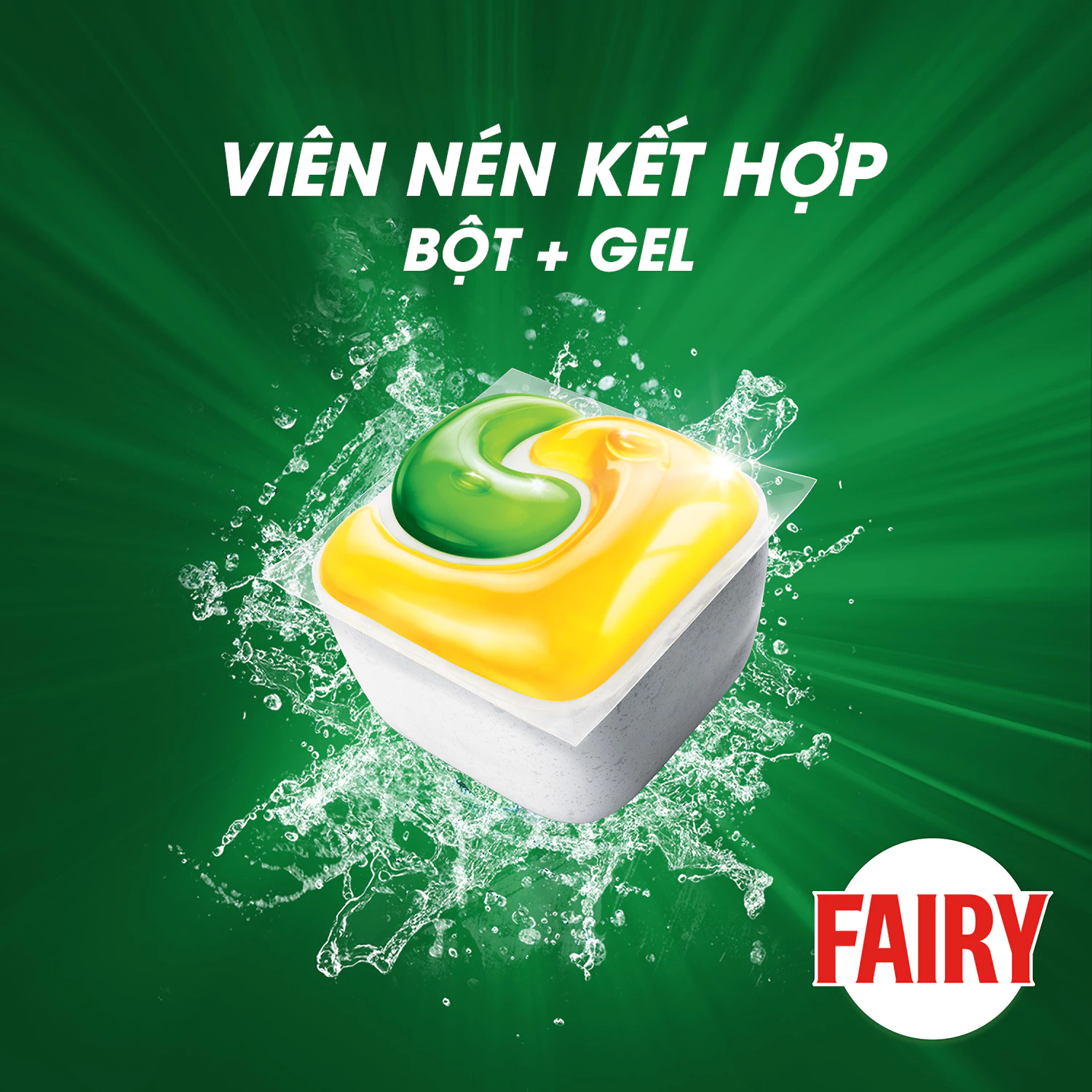  Viên rửa chén FAIRY All In One sạch sáng bóng, đánh bật cặn dầu mỡ, hương chanh, túi 26/64 viên - Châu Âu 