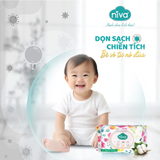  Khăn Ướt Đa Năng Không Mùi Niva 100 Tờ Tiện Dụng, Diệt Khuẩn, An Toàn Cho Trẻ Sơ Sinh Phụ Nữ Mang Thai 