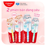  Bàn chải Colgate cho bé 5+ tuổi Fluffy Paw họa tiết thú cưng đáng yêu, lông chải siêu mềm 