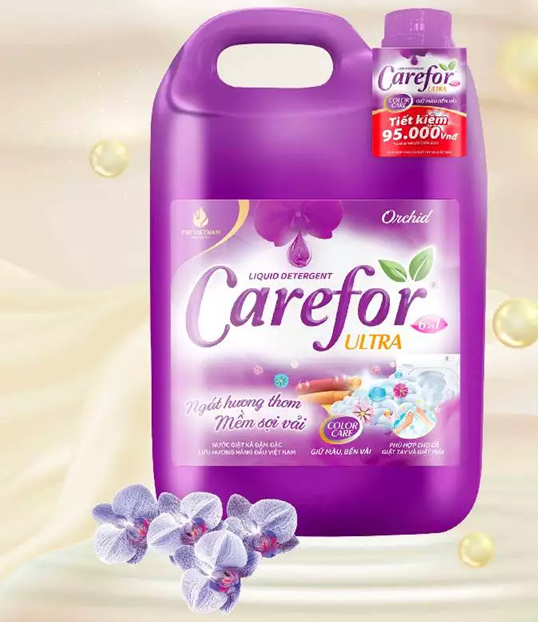  Nước Giặt Xả 6in1 Carefor 5L Hương Hoa Hồng, Hoa Lan, Nước Hoa Lưu Hương Lâu Sạch Sâu Vết Bẩn 