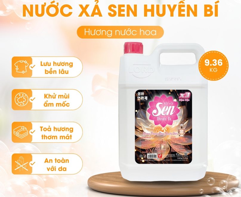  Nước xả làm mềm vải Sen 9.36-10 kg 