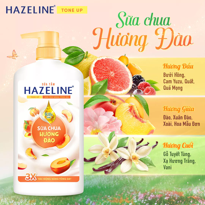  Sữa tắm Hazeline Tone Up Sữa Chua 670g 