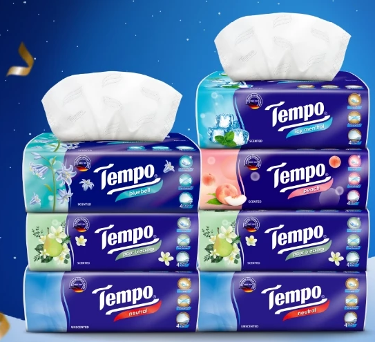  Khăn Giấy Rút Cao Cấp Tempo - 4 Lớp Bền Dai, An Toàn Cho Da 