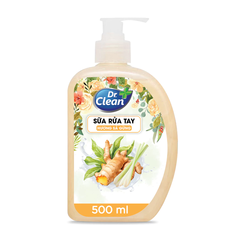  Sữa rửa tay Dr.Clean sạch khuẩn mềm dịu da tay hương trái cây thanh mát 500ml 
