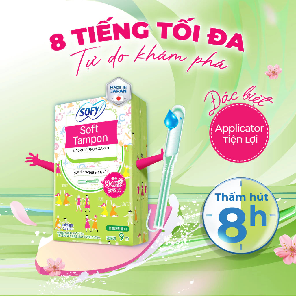  Băng vệ sinh siêu thấm Sofy Soft Tampon Regular 10 miếng/ hộp (Hàng nhập khẩu) 