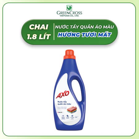  Nước Tẩy Quần Áo Màu AXO 1800ml – Tẩy Sạch Vết Bẩn Cứng Đầu, Giữ Màu Vải Bền Đẹp 