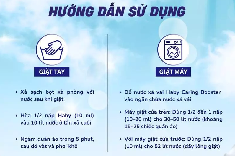  Nước Xả Vải HABY CARING BOOSTER Nội địa Thái Lan 20ml - 500ml - 1.8L - Đậm Đặc Dịu Nhẹ An Toàn Hương Hoa Nhật Bản 