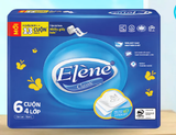  Giấy Vệ Sinh Elène (Có Lõi/Không Lõi) 4 Lớp Cao Cấp - 1 Bịch 6 Cuộn - An Toàn, Tiết Kiệm 