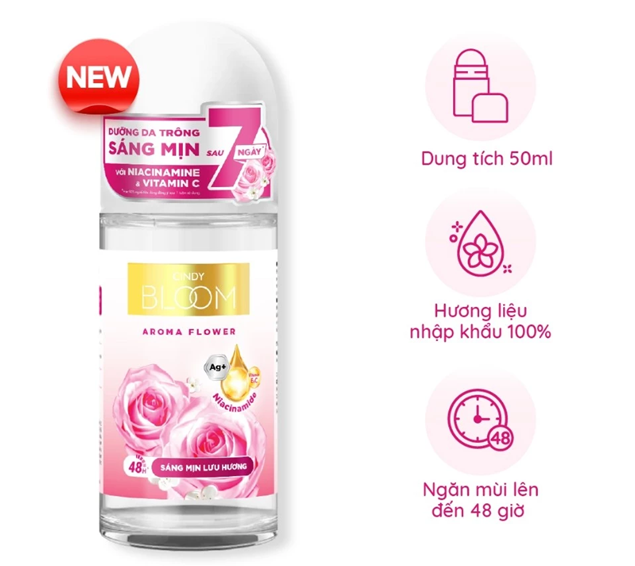  Lăn Khử Mùi CINDY BLOOM Hương Nước Hoa Dành Cho Nữ 50ml 