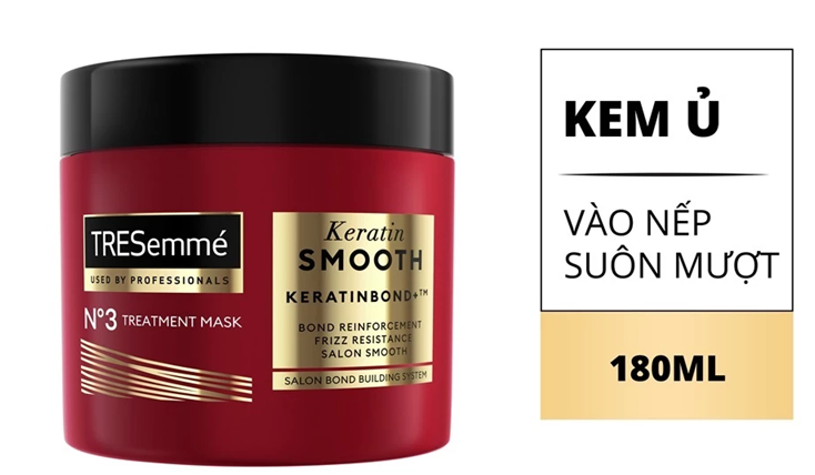  Kem ủ TRESemmé Keratin Smooth/ Bond Repair Cho Tóc Vào Nếp, Giảm Gãy Rụng 180 ml 
