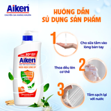  Sữa tắm sạch khuẩn Aiken thảo mộc Dưỡng ẩm mềm mịn, Ngừa mụn sáng da 845g 