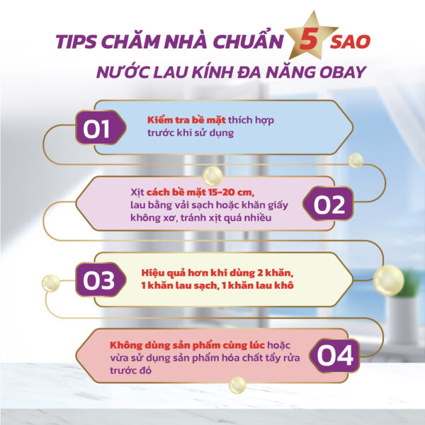  Nước lau kính Obay 500ml không mùi 