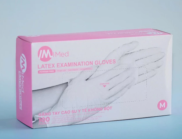  Găng tay y tế Imed Latex Không Bột 4.8g 100 chiếc/hộp 