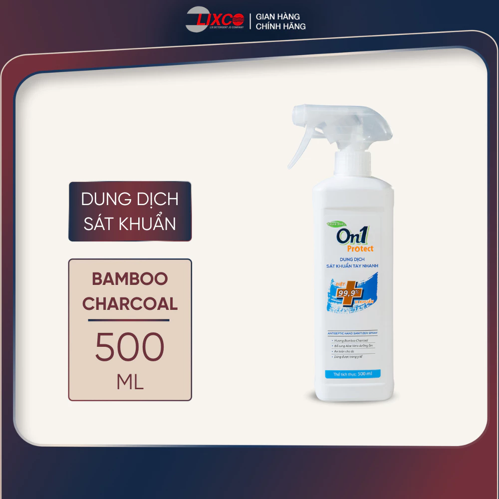  Dung dịch sát khuẩn tay nhanh On1 hương Bamboo Charcoal chai xịt 500ml 