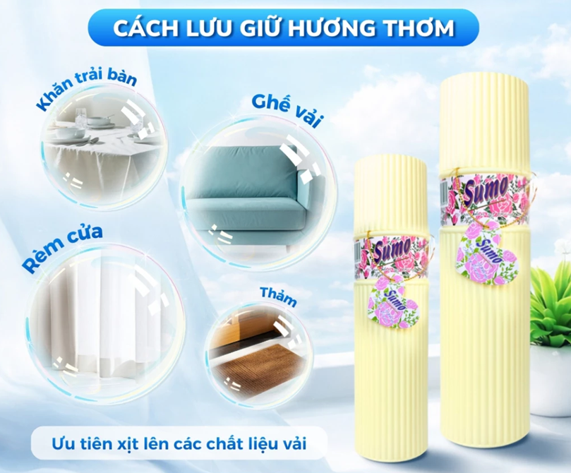  Nước Hoa Xịt Phòng Sumo 400ml 3 Mùi Hương Cao Cấp, Lan Toả Hương Thơm 