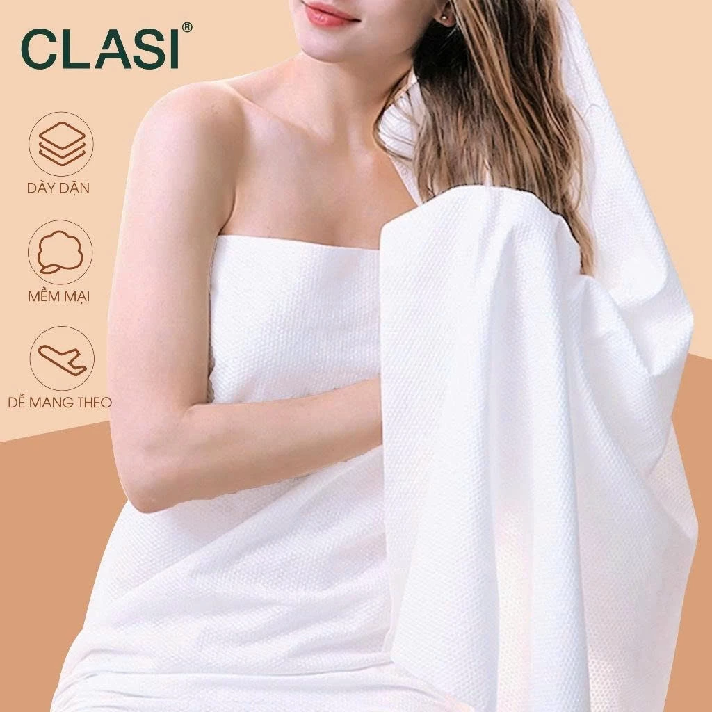  Khăn Tắm Cotton CLASI Cao Cấp Dùng Trong Gia Đình Du Lịch 70cmx140cm 