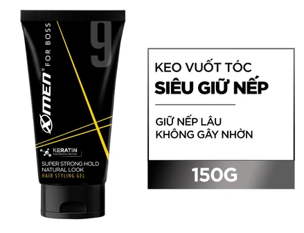  Gel Vuốt Tóc Nam XMen for Boss - Tạo Kiểu Tóc, Giữ Nếp 8H, Thành Phần Keratin Giúp Tóc Chắc Khỏe 