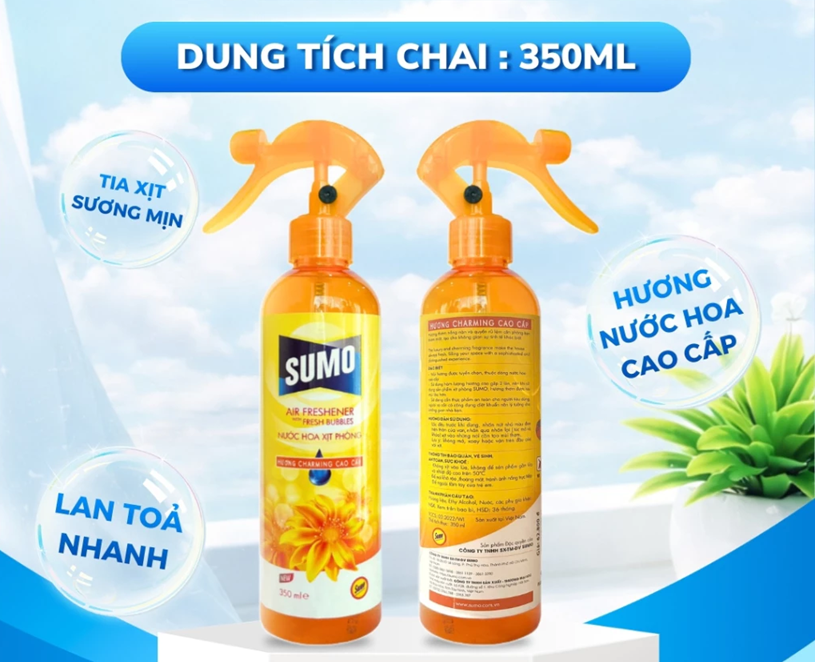  Nước Hoa Xịt Phòng SUMO 350ml cao cấp nâng tầm trải nghiệm không gian sống 