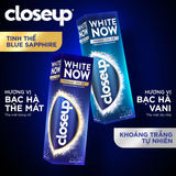  Kem đánh răng Closeup White Now - Trắng Bật Tông 3X TỨC THÌ với Công nghệ Ánh Sáng Xanh 100g 