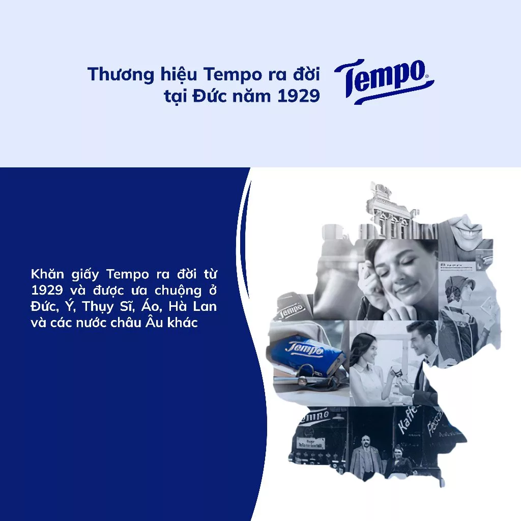  [LỐC 4 CUỘN] Khăn Giấy Bếp Tempo Dạng Cuộn Đa Năng, Siêu Thấm - Thương Hiệu Đức 