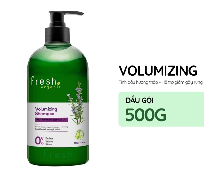  Dầu Gội FRESH ORGANIC Tinh Chất Tràm Giảm Gàu (Anti Dandruff) / Tinh Chất Hương Thảo Giảm Gãy Rụng (Volumizing) 500g 