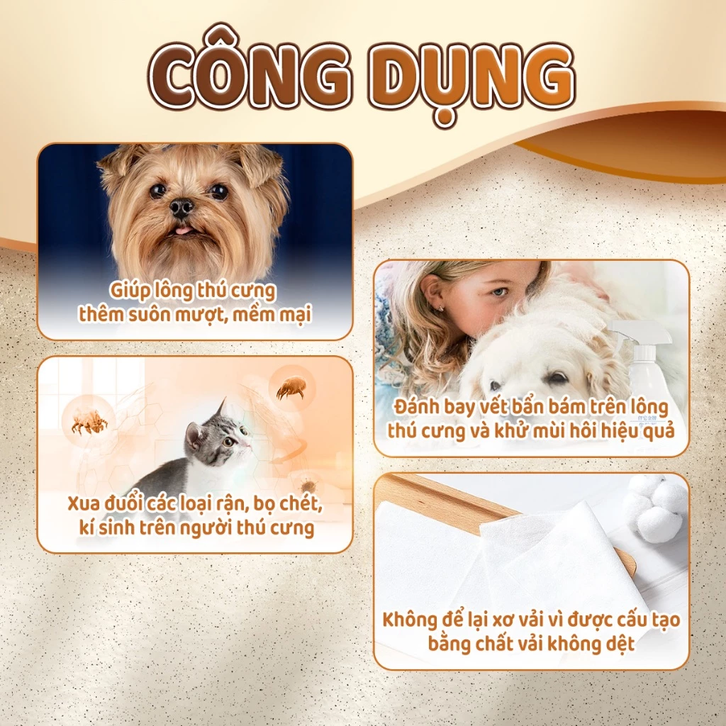  Khăn ướt vệ sinh thú cưng Pet EcoWipes gói 50 tờ hương tự nhiên 
