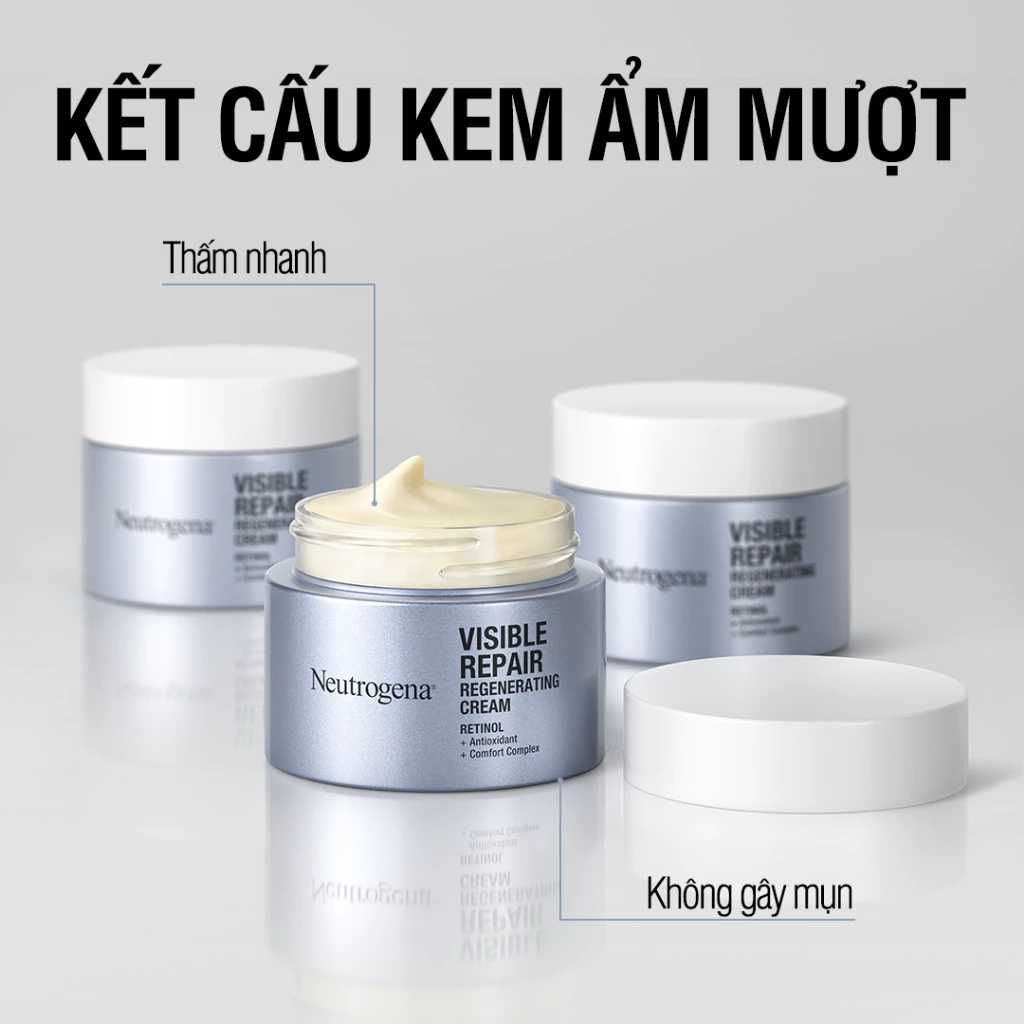  Kem dưỡng Retinol Chống Lão Hóa Giảm Nhăn Neutrogena Visible Repair Regenerating Cream (50g) 